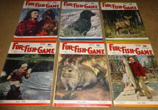 Fur Fish Game Magazines January - June 1946
