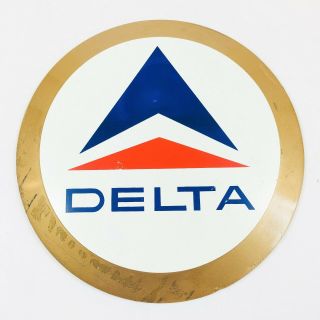 Vintage Delta Airlines Wooden Airport Sign Large