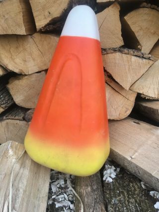 Vintage Halloween 17 " Candy Corn Blow Mold Union Products