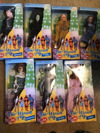 7 Vintage 1988 The Wizard Of Oz 50th Anniversary Dolls Rare Complete Set Mib