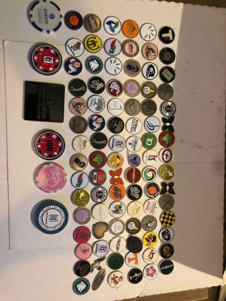 96 Vintage Golf Ball Markers In.  Golf Pins.