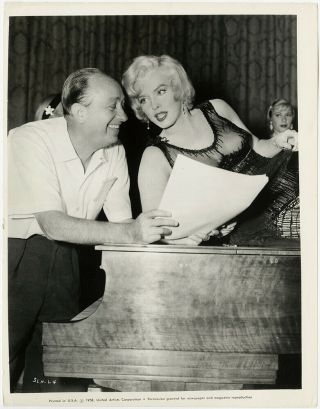 Marilyn Monroe Some Like It Hot Music Rehearsal Matty Malneck Vintage Photograph