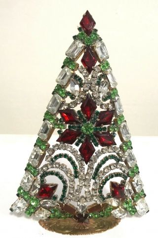 Stunning Rhinestone Christmas - Tree - Stand Up Bombe Husar.  D - K - 800