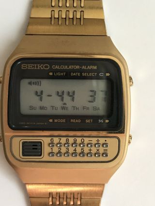 Vintage Men’s Seiko Calculator Alarm Watch C36685 C359 - 5019