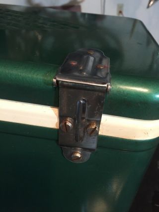 Vintage Coleman Metal Green Cooler Tray Lock Ice Box 1960’s Diamond 5