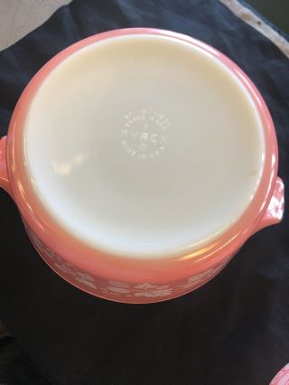 Vintage Pyrex Pink Gooseberry Baking Dish w/ Lids 475 & 473 - Great Shape 8