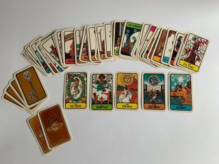 1972 Vintage Hoi Polloi Tarot Card Deck W/ 78 Cards,  4 Key Cards,