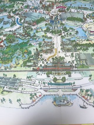 vintage Walt Disney World 1979 Magic Kingdom map poster 6