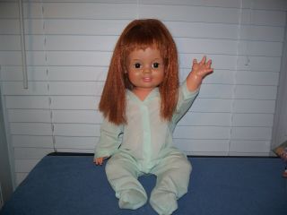 Vintage 1972 - 1973 Baby Crissy Doll 24 " W/ Growing Hair By Ideal