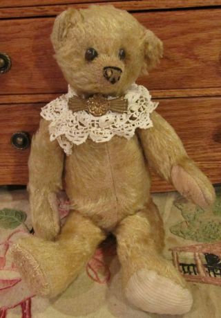 Antique C1906 10 " German Rare Atena Mohair Teddy Bear W/shoe Button Eyes