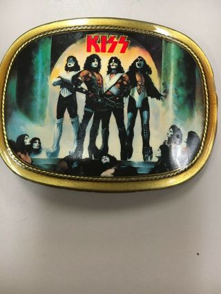 Kiss Authentic Vintage 1977 Pacifica Mgf.  Love Gun Belt Buckle
