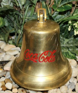 Rare Early Large 8 " X 7 " Vintage Coca Cola Coke Brass Farm Boat Dinner Bell