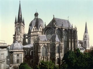 Vintage German Souvenir Building: Aachen (Aix - la - Chapelle) Cathedral,  2 6