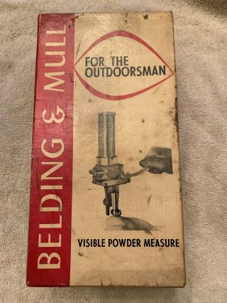 Vintage Belding & Mull Visible Reloading Powder Measure,  Charge Tube In Orig Box