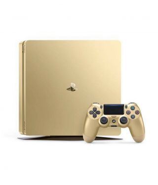 Sony Playstation 4 Slim 1tb Ps4 Gold Limited Edition Gaming Console Cib Rare