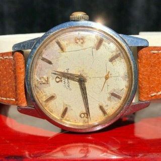 Vintage Omega Seamaster With Sub - Second Very Rare 268 Movement
