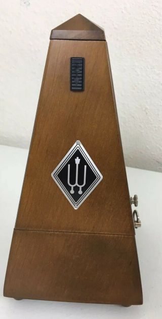Vintage Wittner Walnut Wood Metronome W Bell
