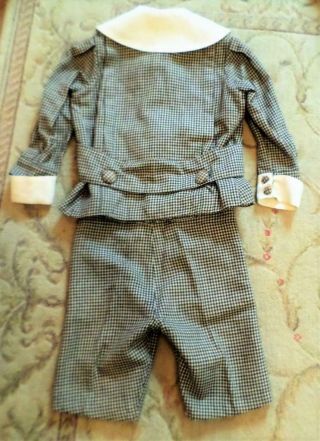 ANTIQUE BOYS BUSTER BROWN WOOL TWEED SUIT MADE BY MAYER BROS.  CHICAGO 1800 ' s 7