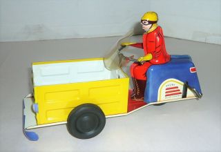 Vintage American Nylint Post War Deliver - All Model 1000 Scooter Windup Tin Toy