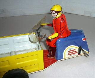 VINTAGE AMERICAN NYLINT POST WAR DELIVER - ALL MODEL 1000 SCOOTER WINDUP TIN TOY 2