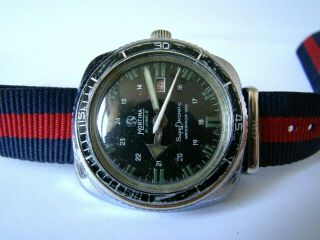 Vintage MORTIMA SUPERDATOMATIC men ' s watch Old French made mechanical DIVER,  60s 6