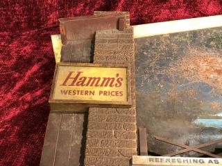 VINTAGE HAMMS BEER STARRY NIGHT MOTION LIGHTED SIGN GOBLETS Western Prices PARTS 12