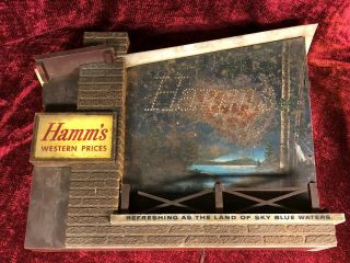 VINTAGE HAMMS BEER STARRY NIGHT MOTION LIGHTED SIGN GOBLETS Western Prices PARTS 2