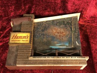 VINTAGE HAMMS BEER STARRY NIGHT MOTION LIGHTED SIGN GOBLETS Western Prices PARTS 3