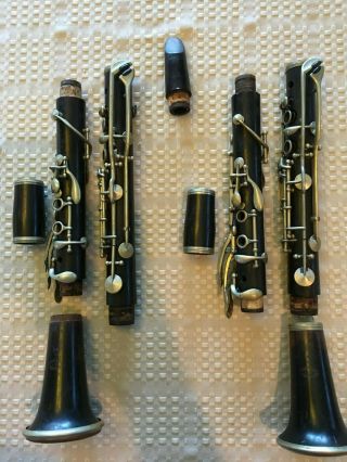 Vintage Pair Albert System Clarinets - - A And Bb Matched Set Lp - - Henry Farny