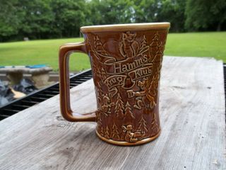 Vintage Beer Stein Mug Hamms Krug Klub By Red Wing Pottery Usa Barware