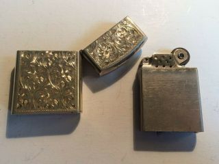 Vintage Sterling Silver Cigarette Lighter Hand Tooled Unengraved 5