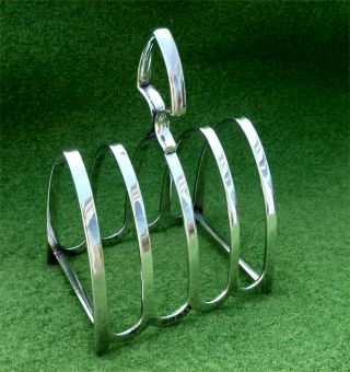 Attractive English Silver 4 Slice Toast Rack - Birmingham 1935 - 2.  88 Troy Oz