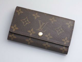 H6303m Authentic Louis Vuitton Monogram Bifold Mini Wallet Vintage