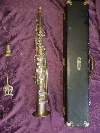 Vintage 1914 C.  G.  Conn Ltd Soprano Saxophone