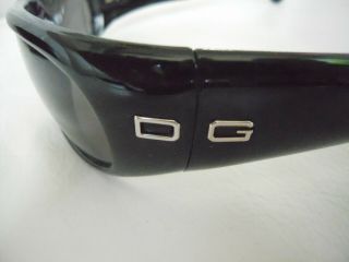 Vintage Dolce & Gabbana Mens Unisex Black Wrap Sunglasses and Case - Italy 3