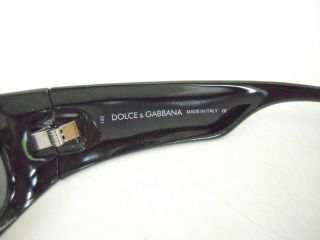 Vintage Dolce & Gabbana Mens Unisex Black Wrap Sunglasses and Case - Italy 6