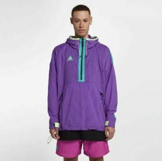 Nike Acg Jacket Pullover Half Zip M Purple Teal Anorak 1/2 Vintage Nikelab