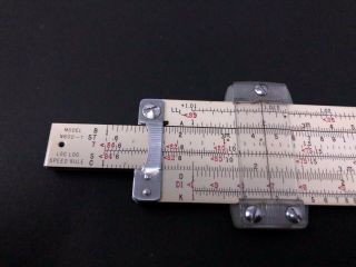 Vintage Pickett Synchro Scale Slide Rule Model N600 - T & N1006 - ES W/ Leather Case 2