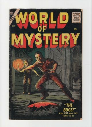 World Of Mystery 3 Vintage Marvel Atlas Comic Pre - Hero Horror Scifi Gold 10c