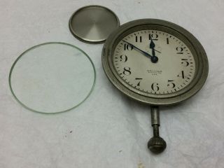 Vintage Waltham Watch Co.  Usa Car Clock 8 Day