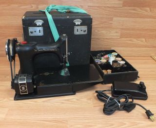 Vintage Running Singer Featherweight (3 - 110) Sewing Motor Machine W/ Foot Pedal