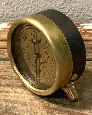 Late 1800s Vintage Ashcroft Brass Pressure Gauge,  Steampunk,  Antique,  Steam