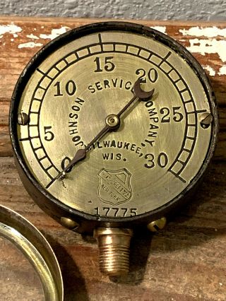 LATE 1800s Vintage ASHCROFT Brass Pressure Gauge,  Steampunk,  Antique,  Steam 4