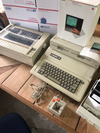 Apple IIe Vintage Personal Computer accessories monitor joystick imagewriter ii 2