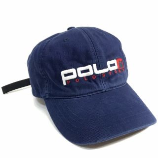 Vintage Polo Sport Ralph Lauren Spell Out Hat Stadium Rescue Rl 67 Ski Cap 90s