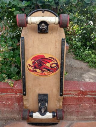 Vintage 1980s Powell Peralta Skateboard Deck Red Dragon