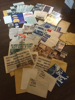 Huge Vintage 1936 - 1937 - 1938 Dodge Plymouth Car Brochures Mailers