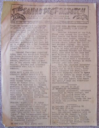 Ww2 The Saipan Post Dispatch Camp Newspaper October 1944,