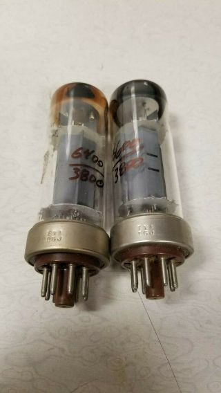 Pair Vintage Mullard Metal Base El34 6ca7 Amplifier Tube