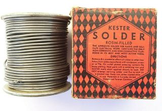 Vintage Kester Rosin Filled Solder